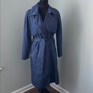 Chico's Indigo Denim Trench coat Jacket